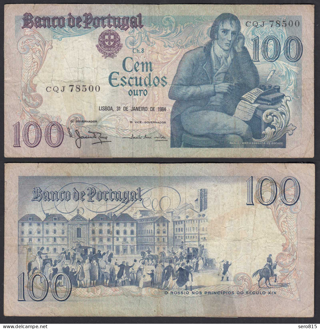 Portugal - 100 Escudos Banknote 31.01.1984 Pick 178c F (4)   (27752 - Portugal