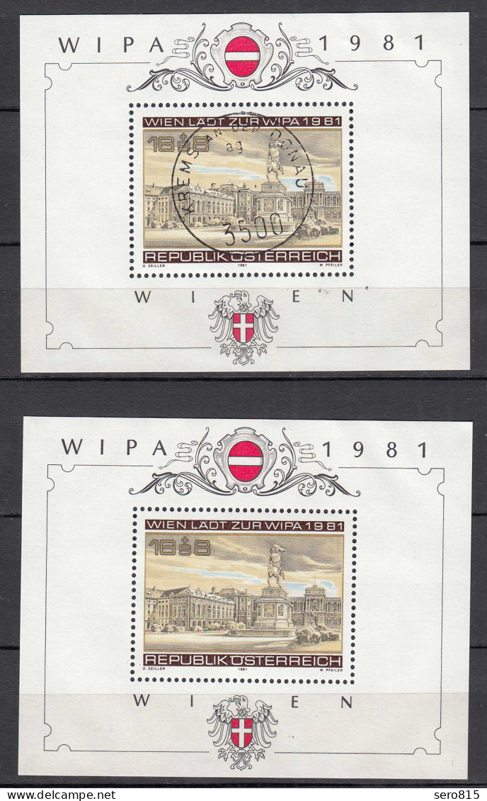 Österreich - Austria - 1981 2 X Mi. Block 5 - WIPA  ** + Gestempelt    (31137 - Andere & Zonder Classificatie