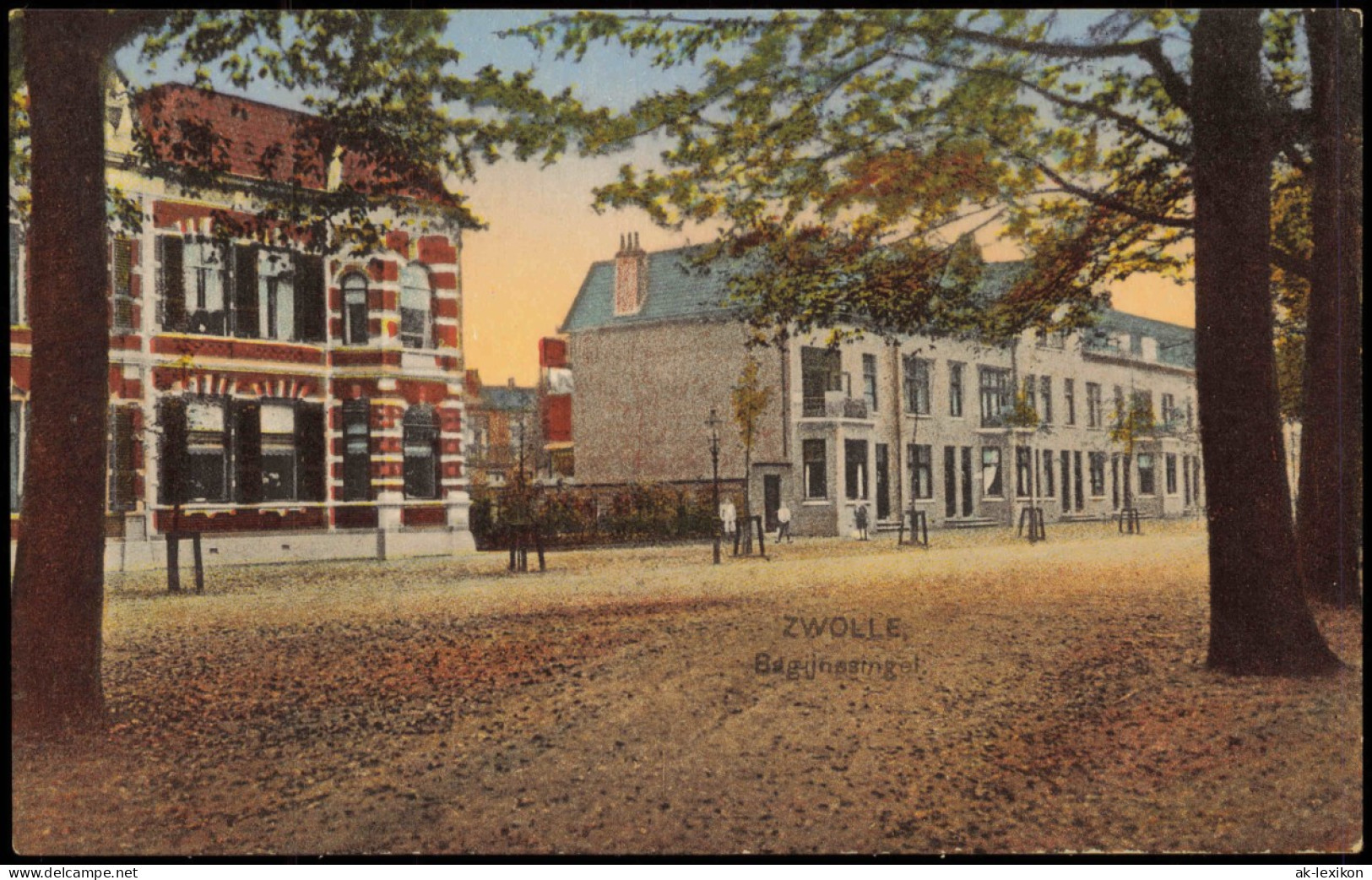 Postkaart Zwolle Zwolle Straßen Ansicht Bagijnesingel 1910 - Zwolle