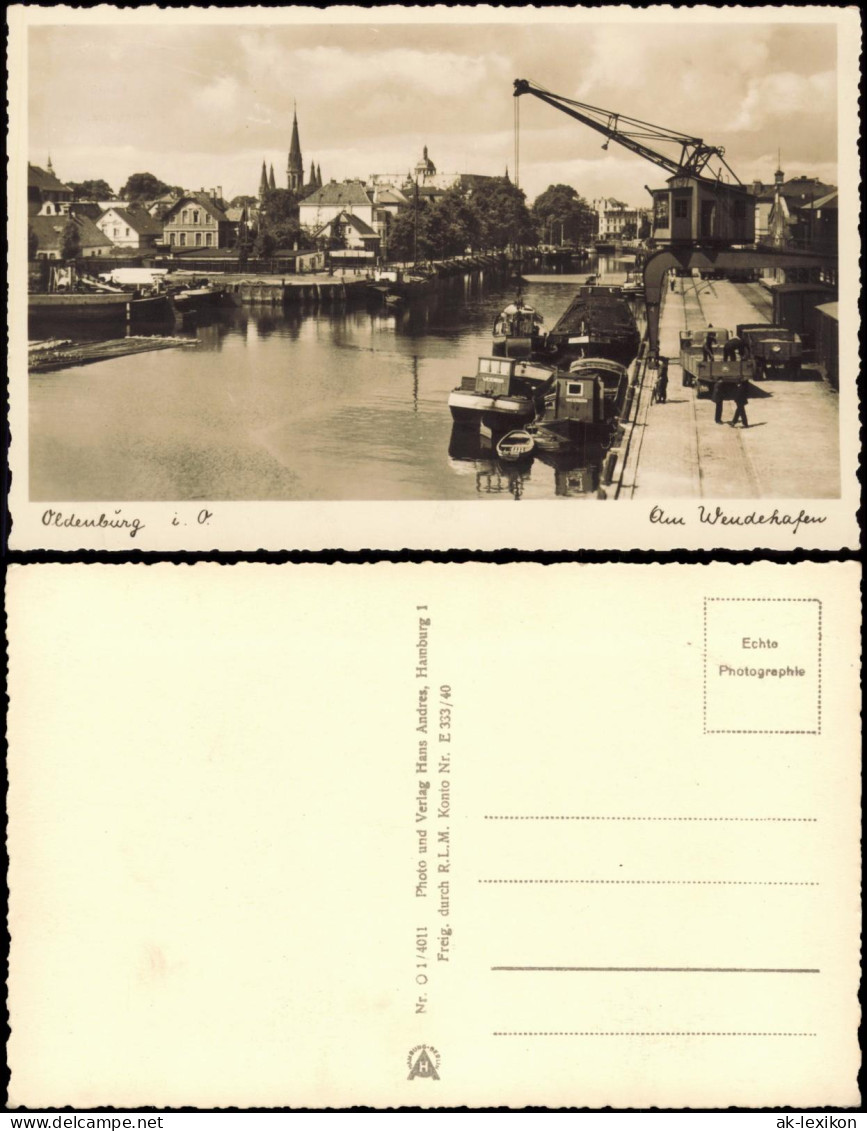 Ansichtskarte Oldenburg Am Wendehafen, Kräne 1932 - Oldenburg