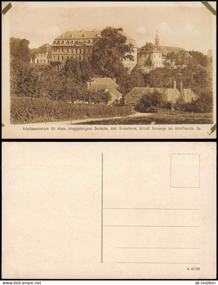 Ansichtskarte Zschöppichen-Mittweida Partie Bei Burg Neusorge 1928 - Mittweida