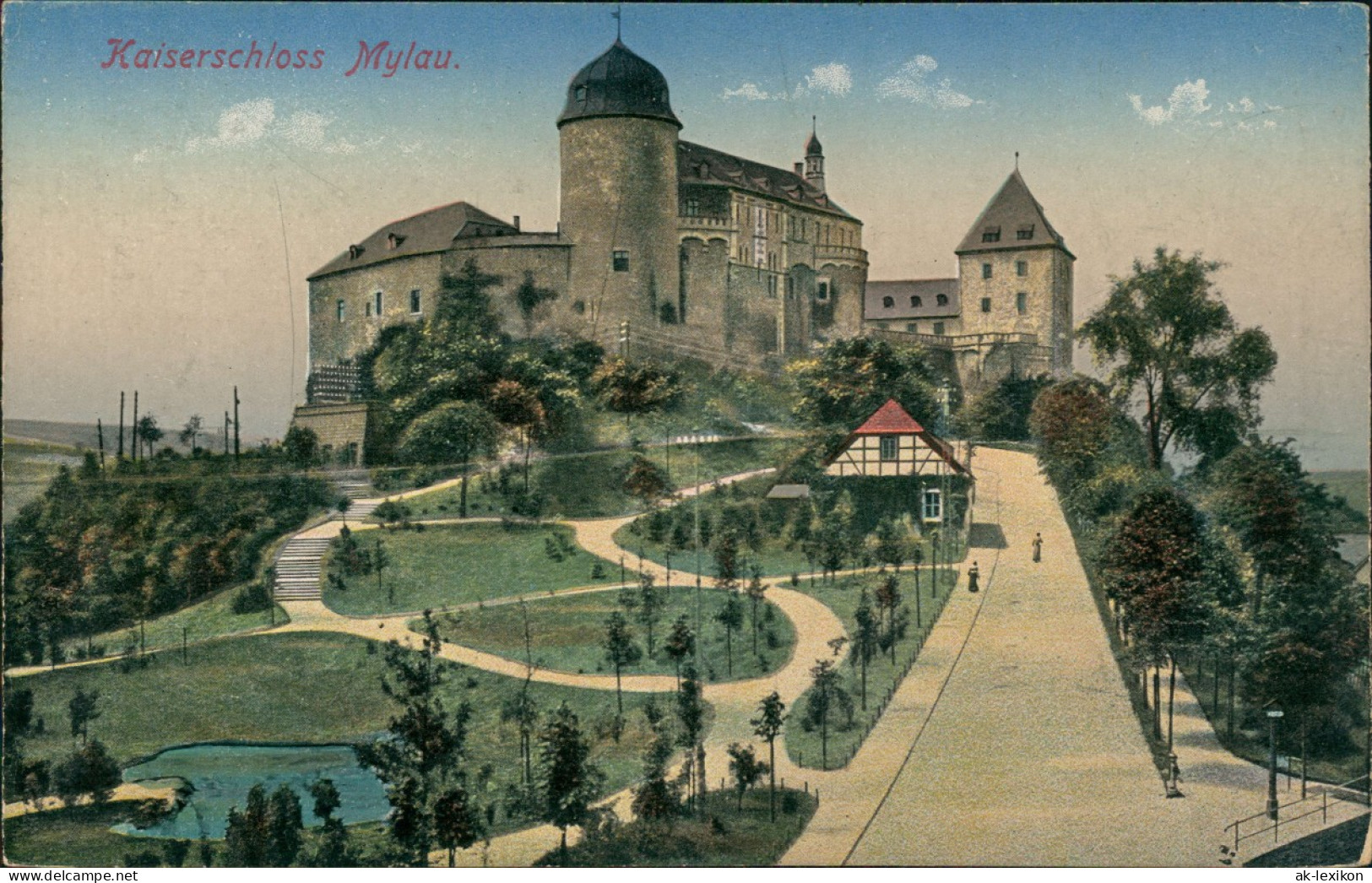 Mylau-Reichenbach (Vogtland) Kaiserschloss Gesamtansicht (Castle Building) 1921 - Mylau