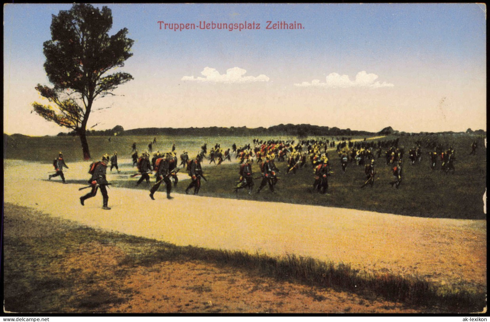 Ansichtskarte Zeithain Truppenübungsplatz, Übung 1915 - Zeithain
