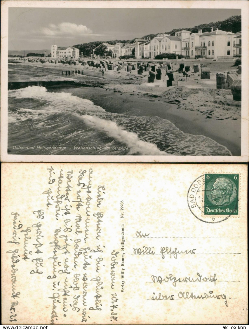 Ansichtskarte Heiligendamm-Bad Doberan Wellenschlag Am Strande, Villen 1938 - Heiligendamm