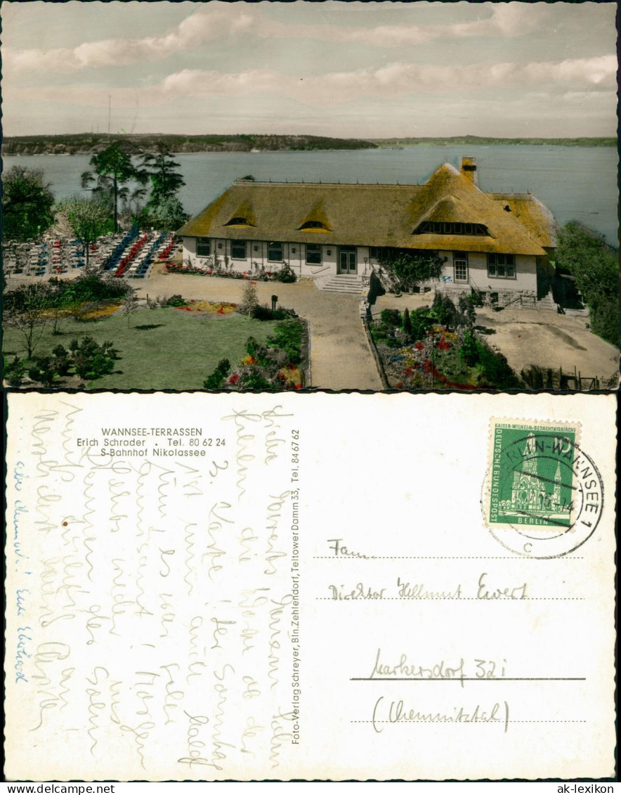 Wannsee-Berlin Gaststätte WANNSEE-TERRASSEN Von Erich Schrader 1956 - Wannsee