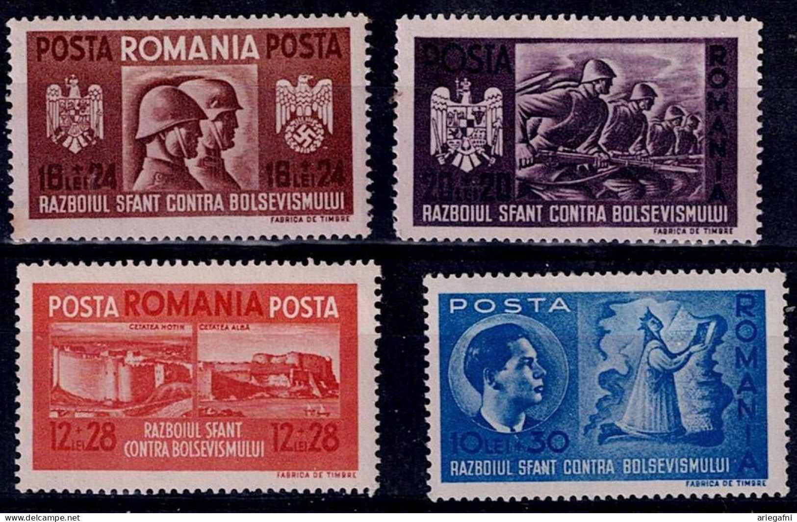 ROMANIA 1941 ARMS BROTHERHOOD WITH GERMANY  MI No 706-9 MNH VF !! - Ungebraucht