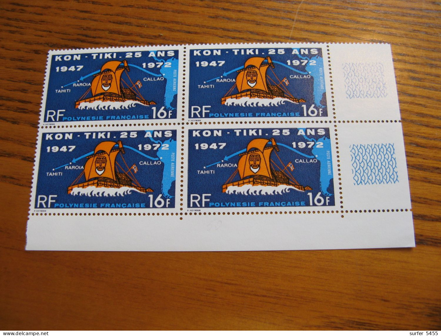 POLYNESIE YVERT POSTE AERIENNE N° 64 BLOC DE 4 NEUF** LUXE - MNH - COTE 64,00 E - Unused Stamps