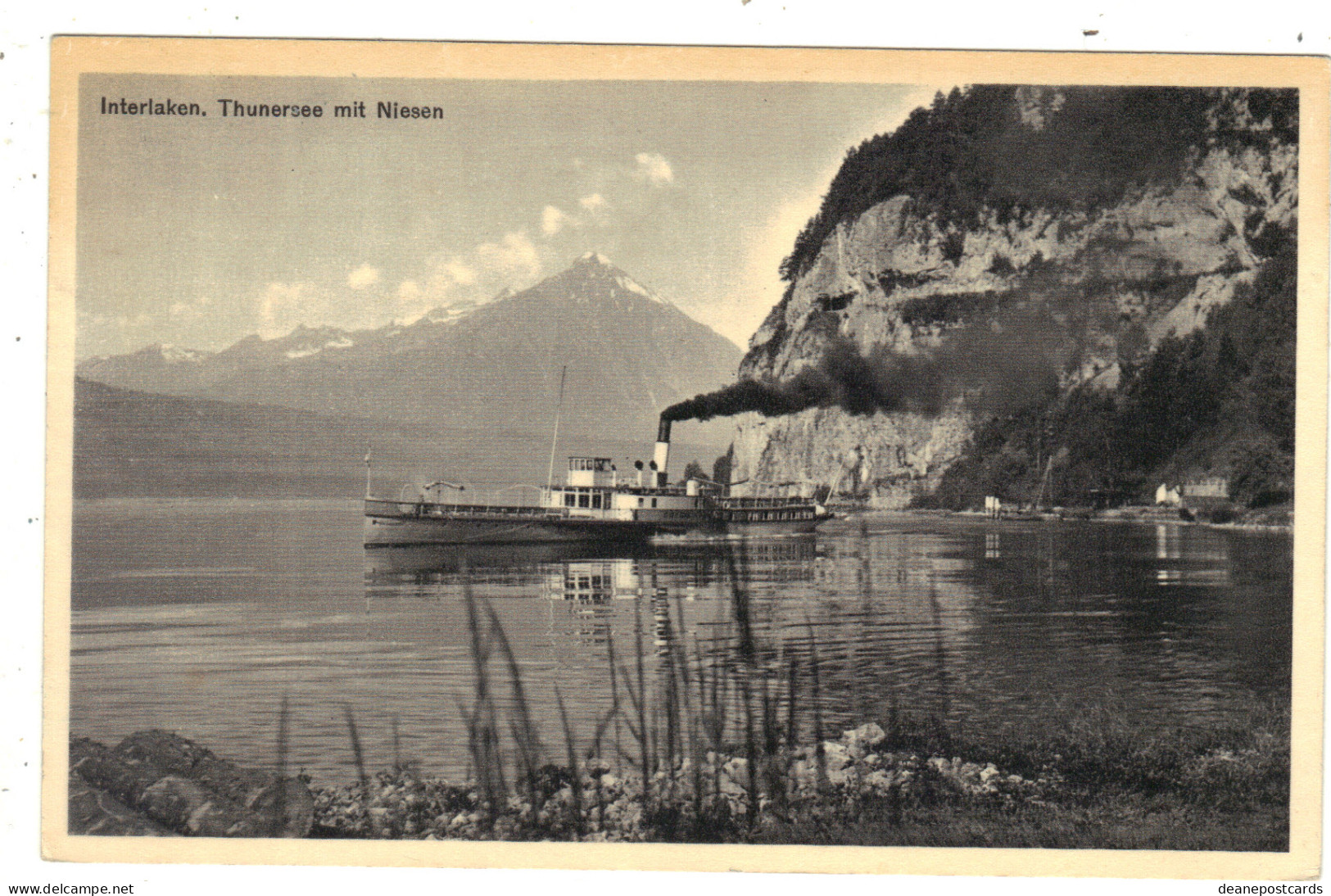 Switzerland - Thunersee Mit Niesen, Interlaken, Paddle Steamer - Colecciones Y Lotes