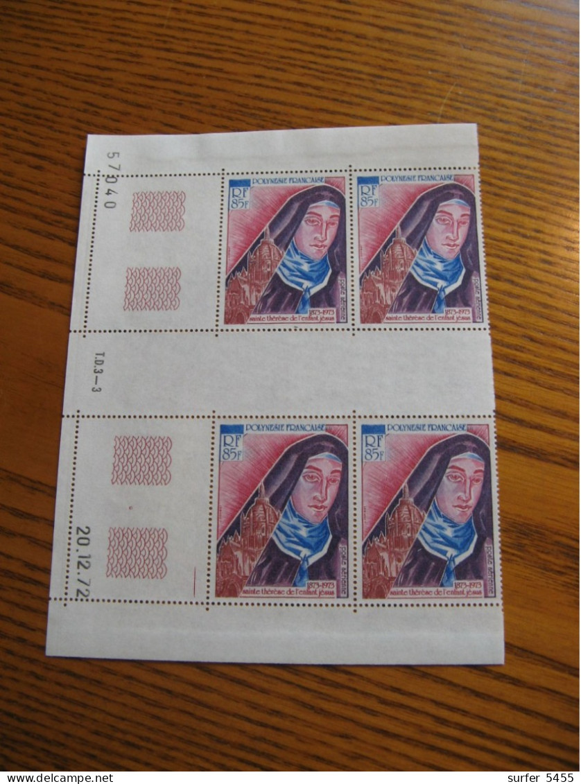 POLYNESIE YVERT POSTE AERIENNE N°  71 BLOC DE 4 CD NEUF** LUXE - MNH - COTE 124,00 E - Ongebruikt