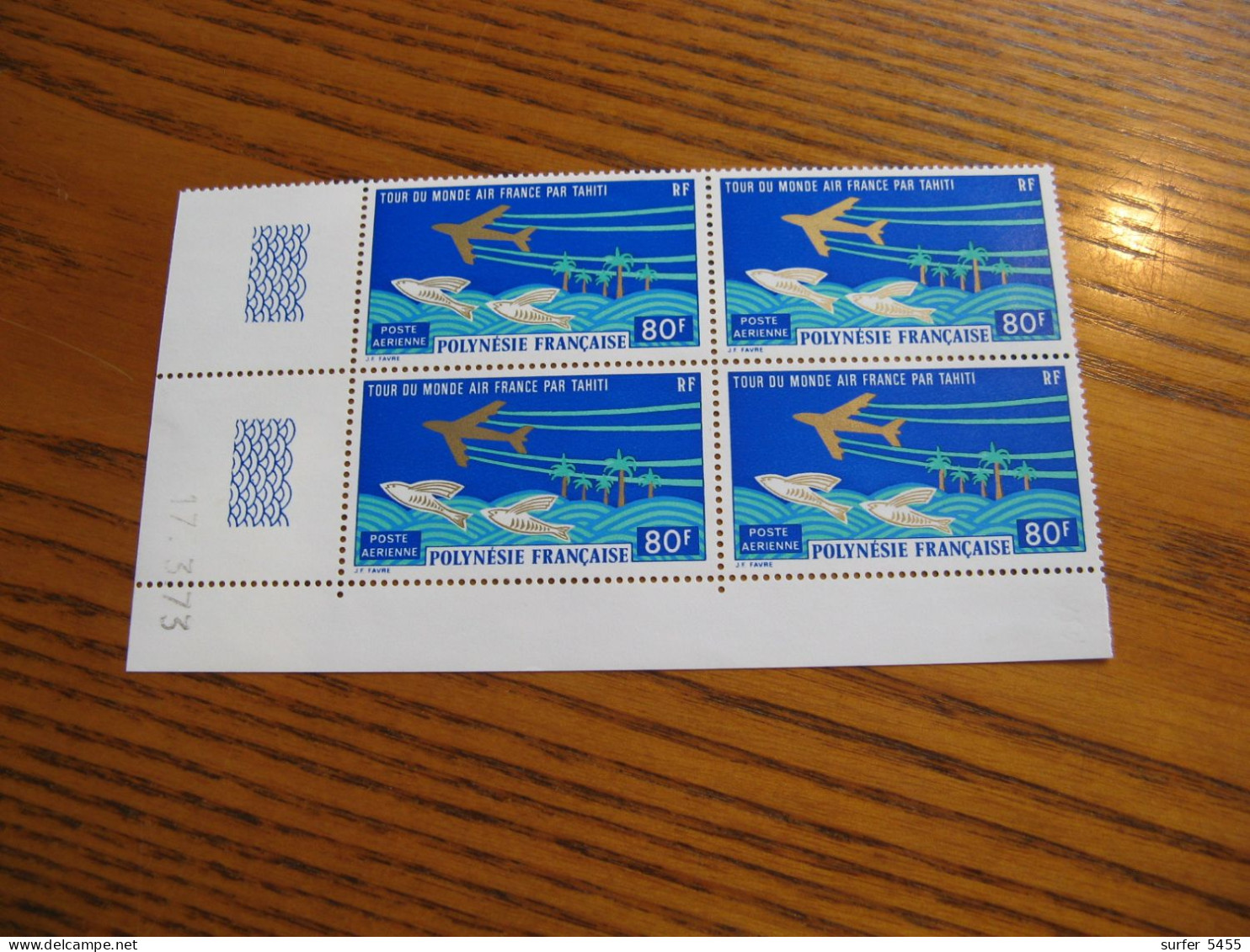 POLYNESIE YVERT POSTE AERIENNE N°  73 BLOC DE 4 CD NEUF** LUXE - MNH - COTE 116,00 E - Neufs