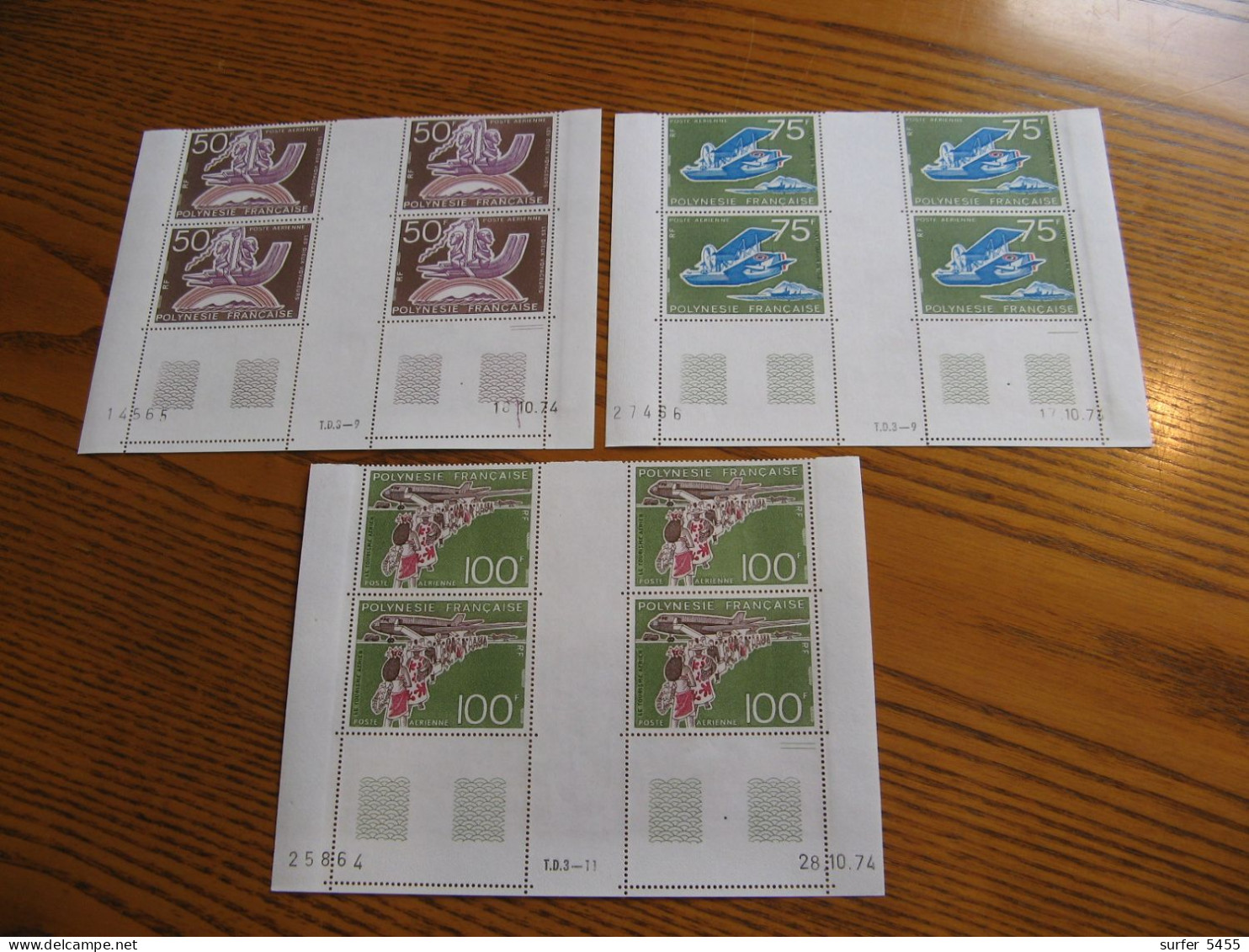 POLYNESIE YVERT POSTE AERIENNE N°  89/91 BLOCS DE 4 CD NEUFS** LUXE - MNH - COTE 288,00 E - Nuovi