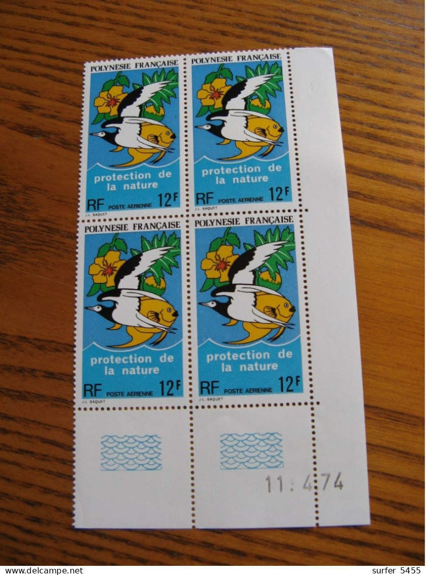 POLYNESIE YVERT POSTE AERIENNE N°  82 BLOC DE 4 CD NEUF** LUXE - MNH - COTE 42,00 E - Ungebraucht