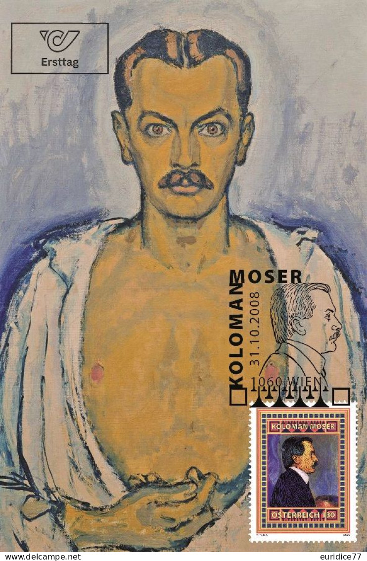 Austria 2008 - Koloman Moser Carte Maximum - Maximum Cards