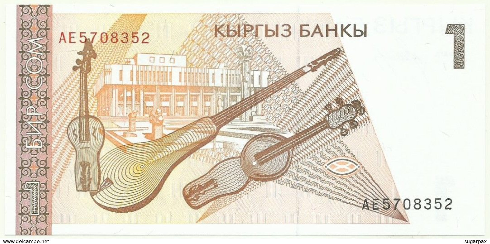 KYRGYZSTAN - 1 SOM - ND ( 1994 ) - Pick 7 - UNC. - Série AE - Kirgizïe