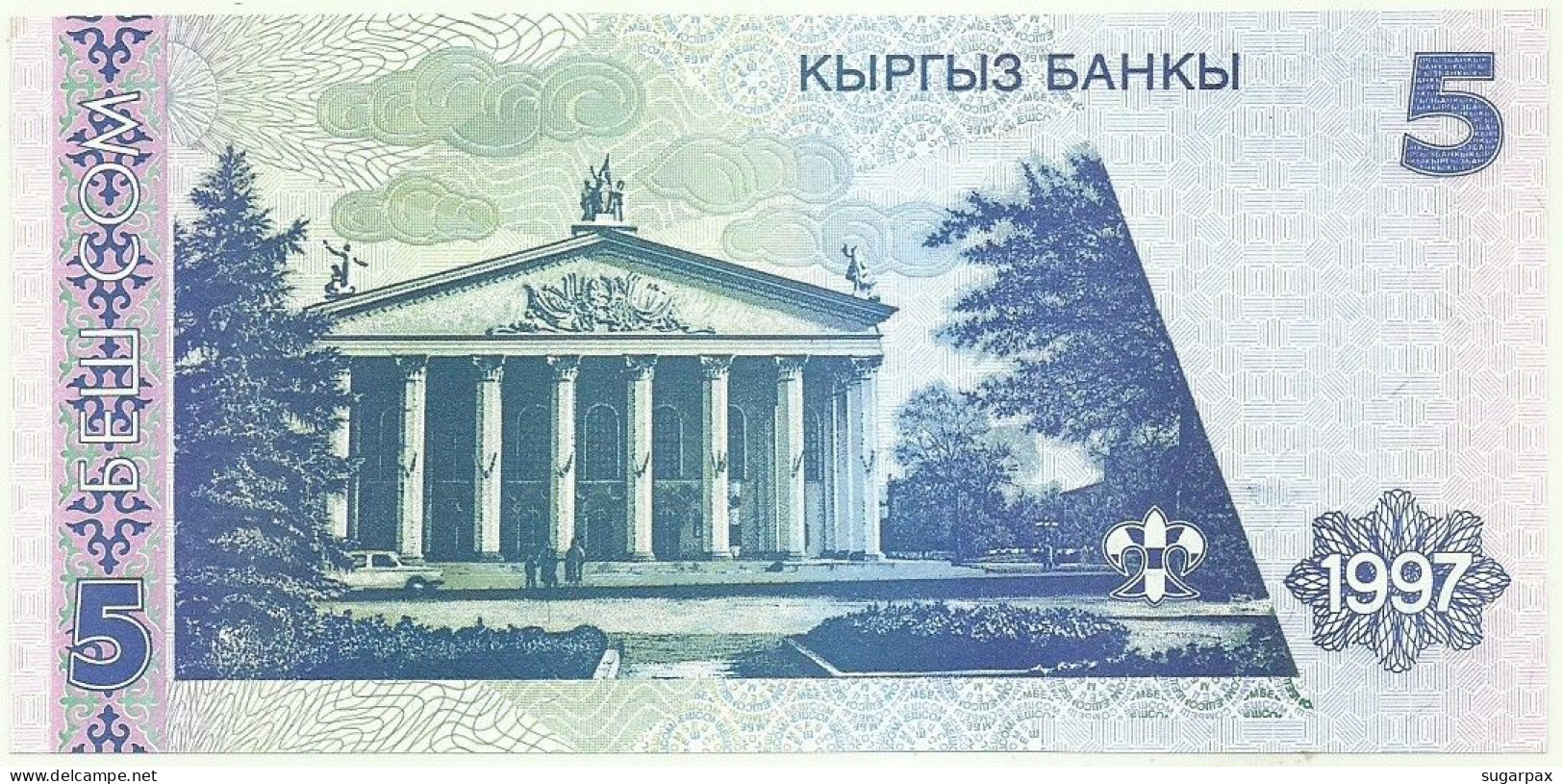 KYRGYZSTAN - 5 SOM - 1997 - Pick 13 - UNC. - Série BB - Kirghizistan