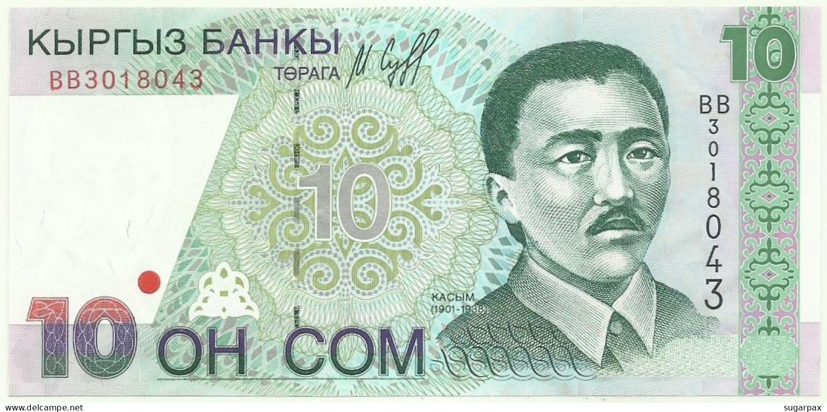 KYRGYZSTAN - 10 SOM - 1997 - Pick 14 - UNC. - Série BB - Kyrgyzstan