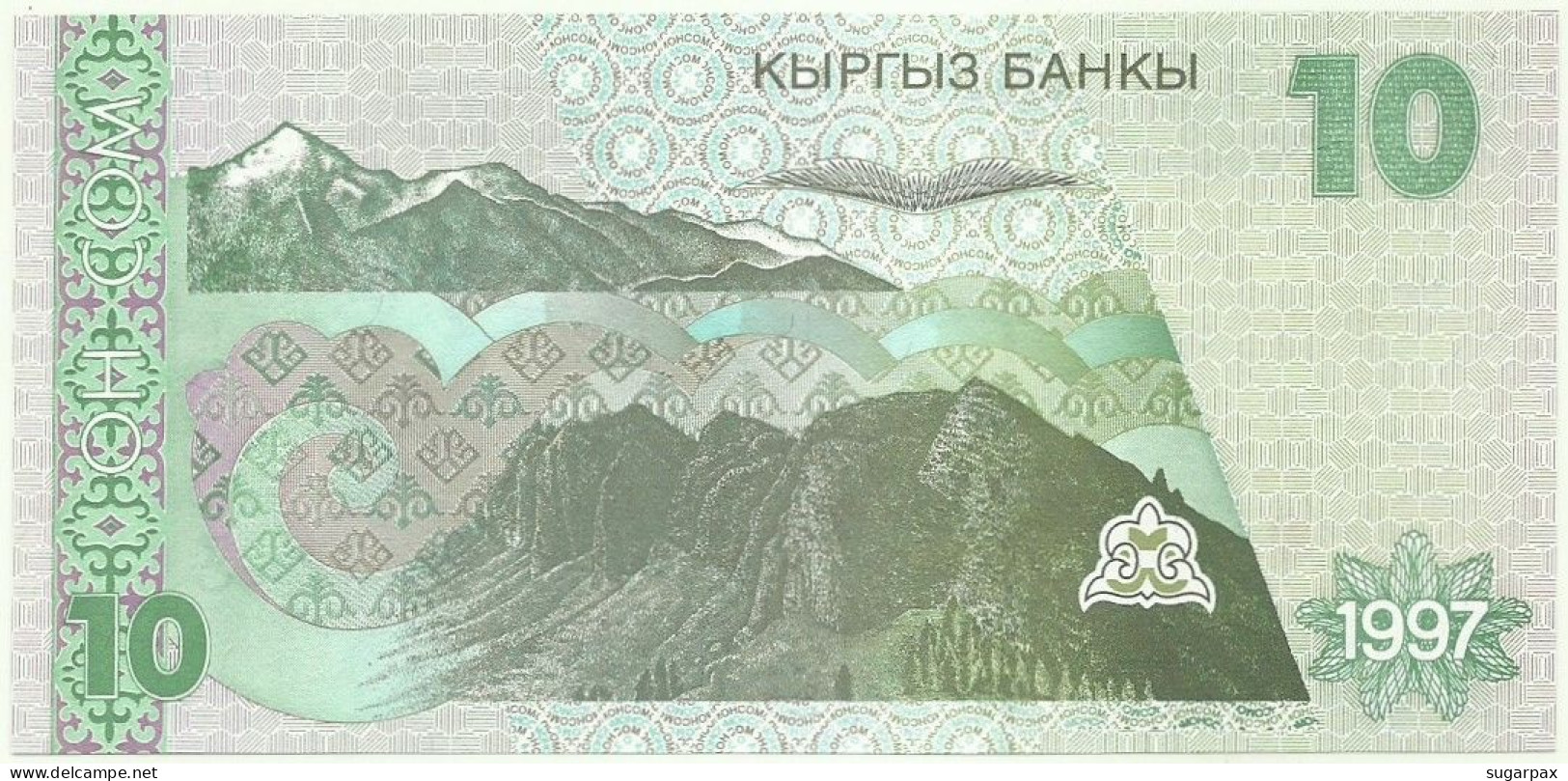 KYRGYZSTAN - 10 SOM - 1997 - Pick 14 - UNC. - Série BB - Kirgizïe