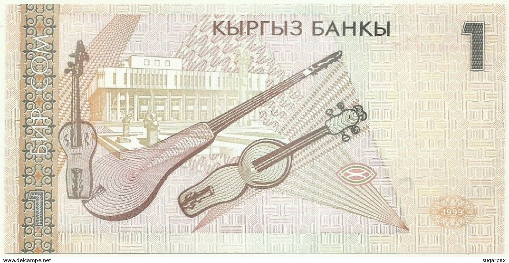 KYRGYZSTAN - 1 SOM - 1999 - Pick 15 - UNC. - Série BC - Kirgizïe