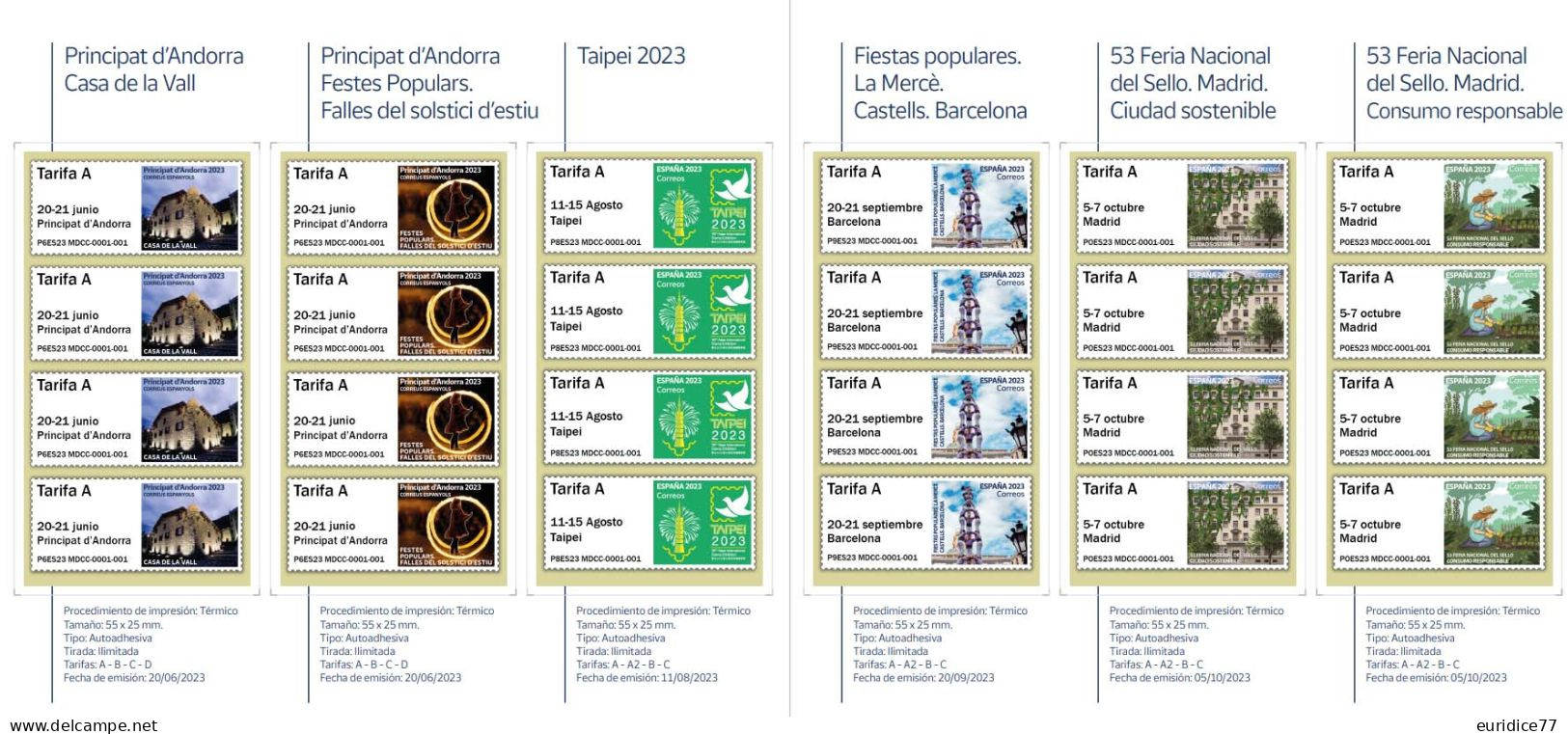 Spain Espagne España 2023 - ATM Coleccion 12 Tiras Libro Anual Mnh** - Automaatzegels [ATM]