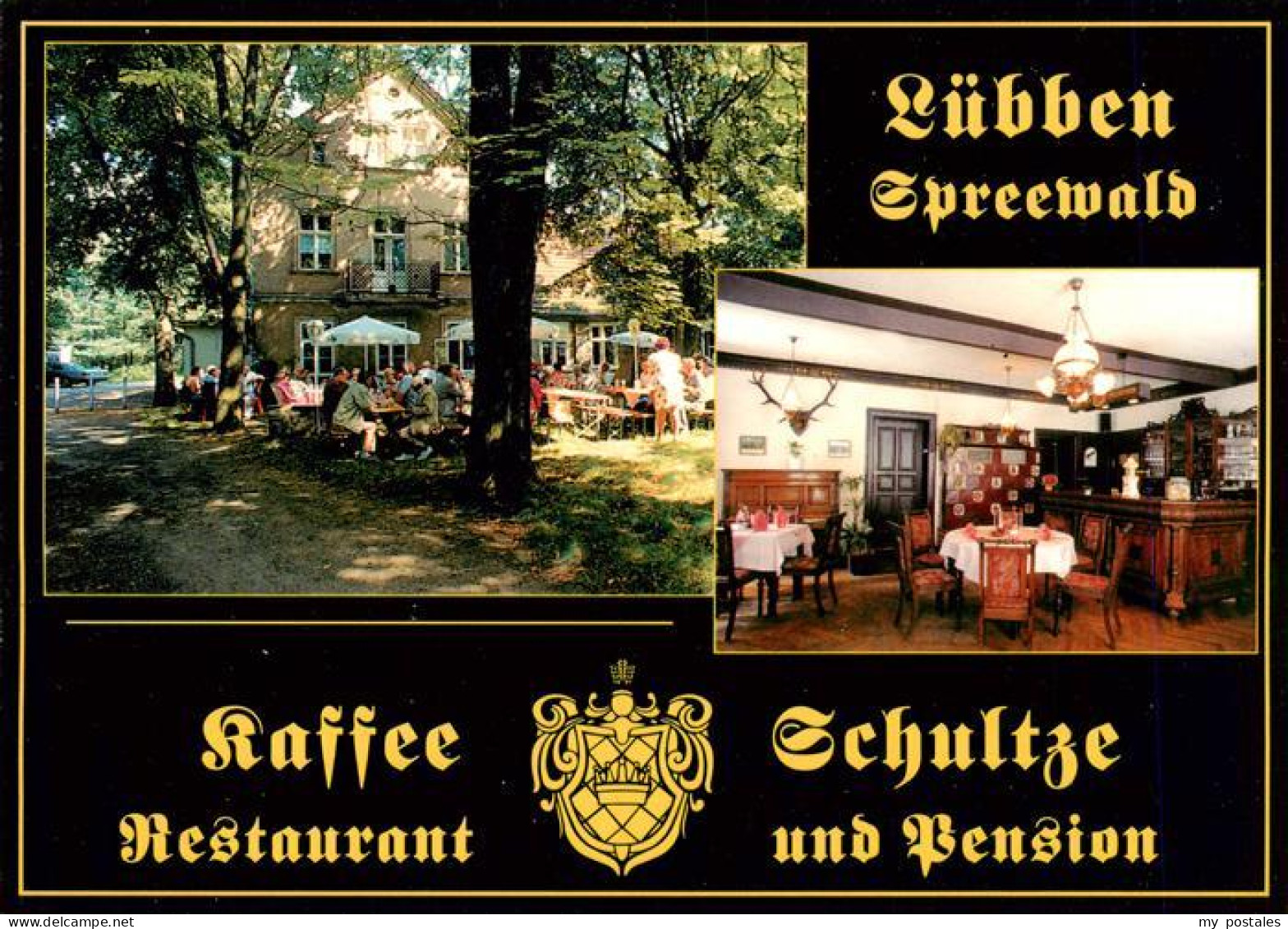 73959107 Luebben_Spreewald Kaffee Schultze Restaurant Pension Gastraum Gartenter - Luebben (Spreewald)