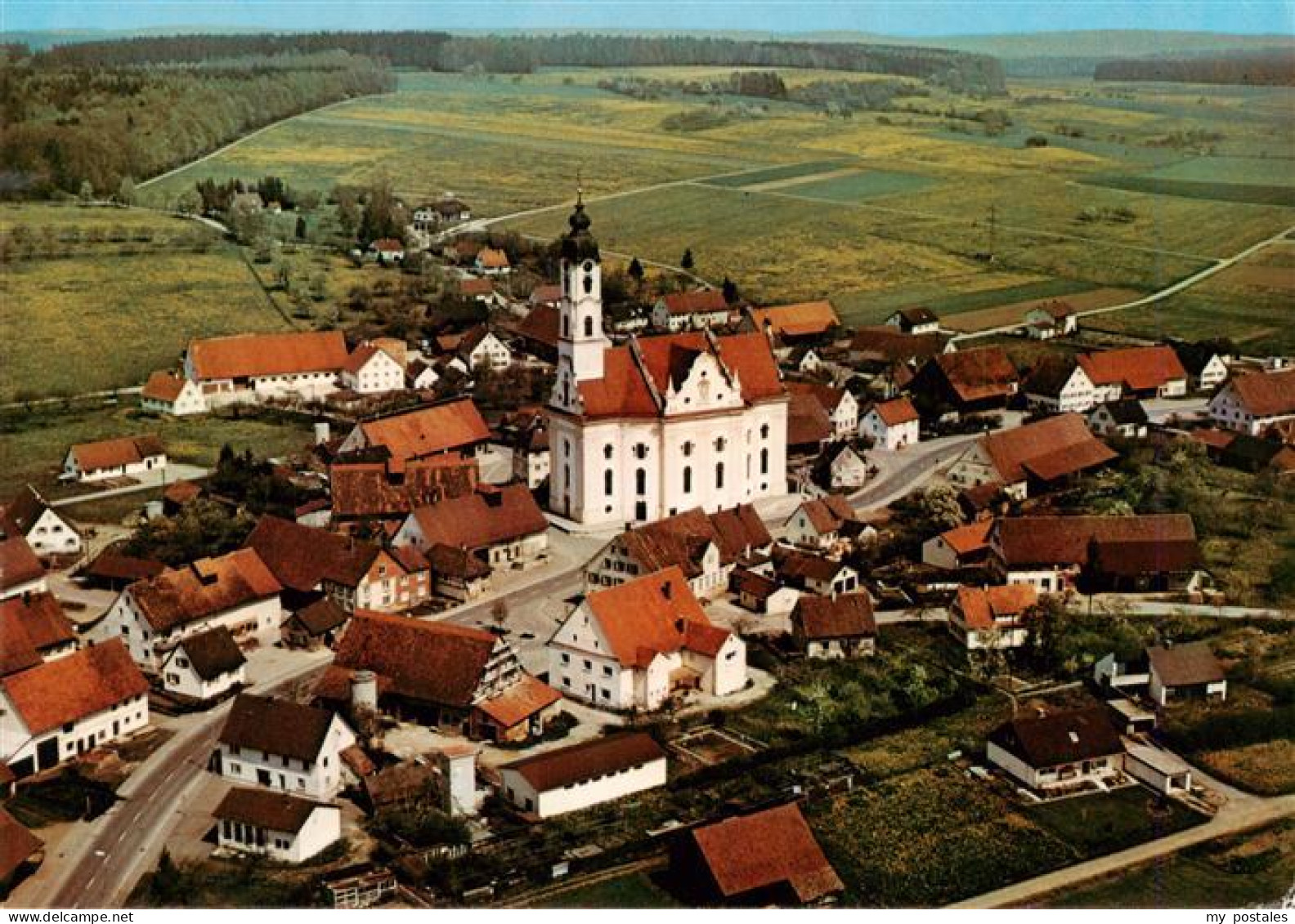 73959064 Bad_Schussenried Fliegeraufnahme Mit Wallfahrtskirche Steinhausen - Bad Schussenried