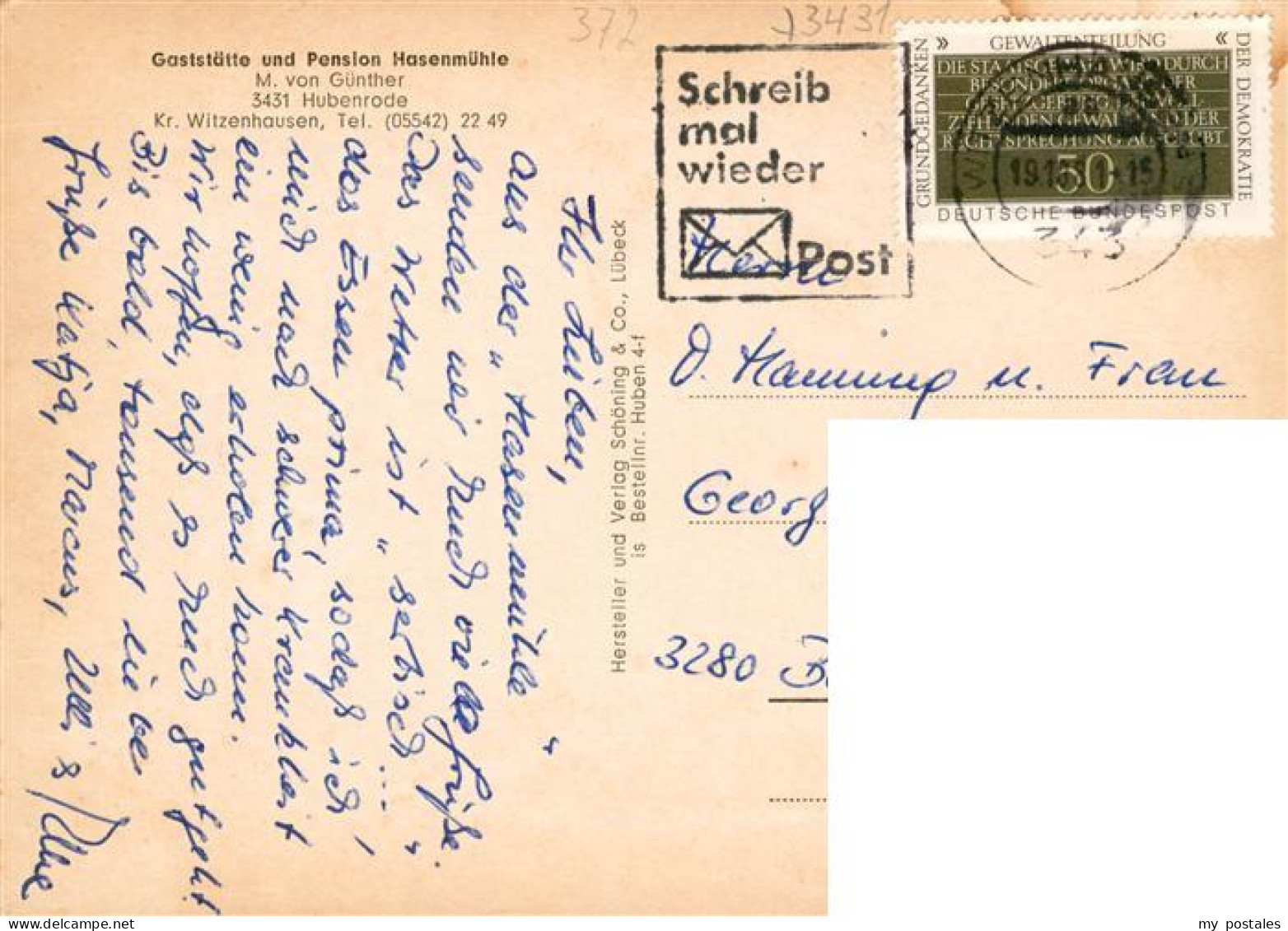73919443 Hubenrode Gaststaette Pension Hasenmuehle - Witzenhausen