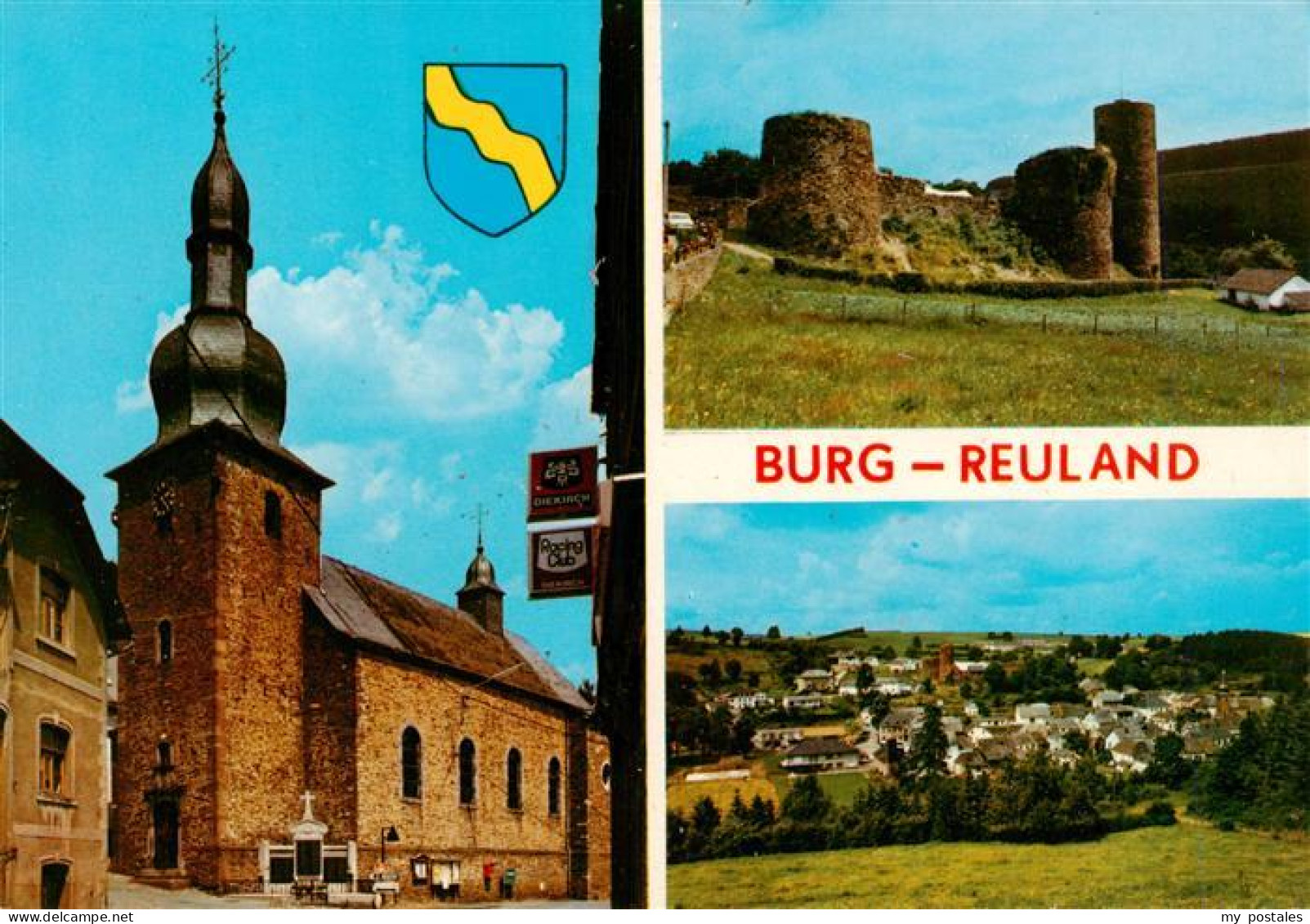 73919219 Reuland Burgreuland Burg-Reuland Belgie Kirche Schlossruine Panorama - Burg-Reuland