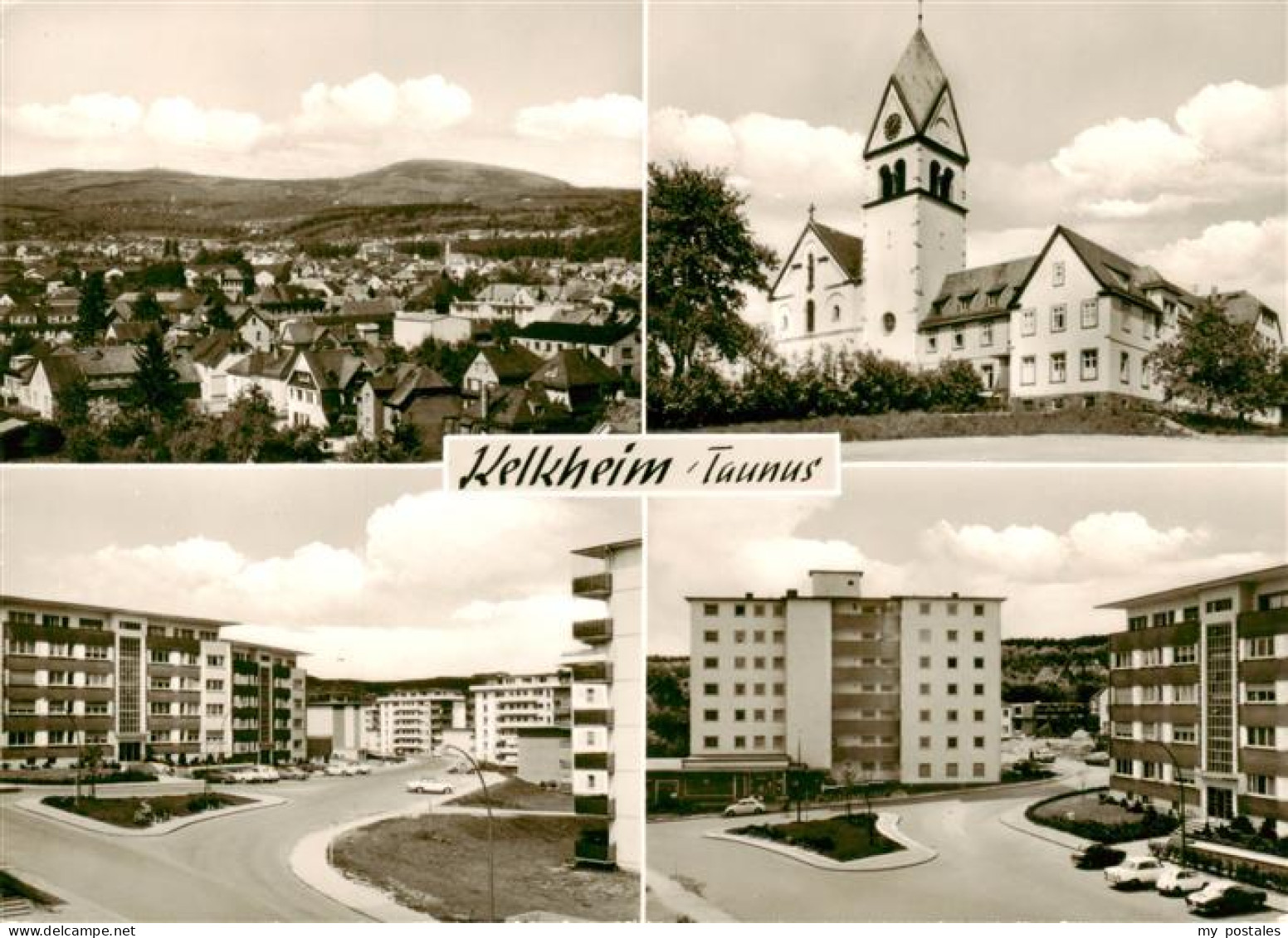 73878571 Kelkheim Stadtpanorama Kirche Wohnsiedlung Hochhaeuser Kelkheim - Kelkheim