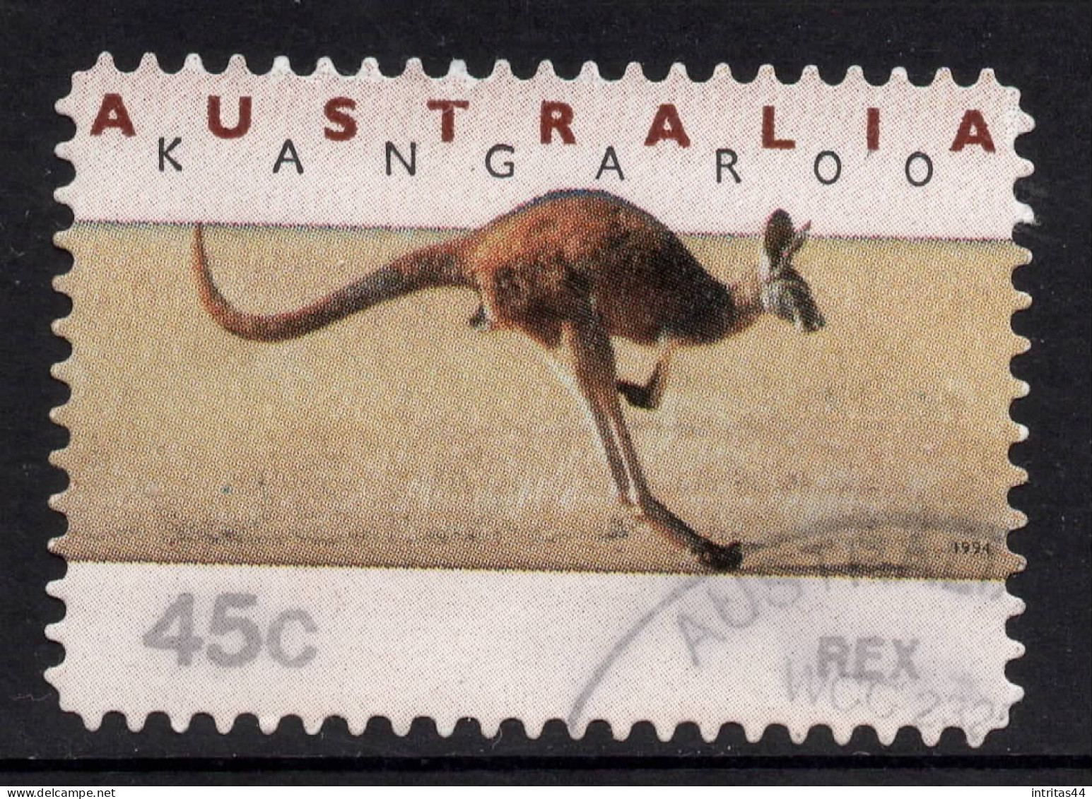 AUSTRALIA 1994 KOALA AND KANGAROO (COUNTER PRINTED) "45c RED KANGAROO" STAMP VFU - Gebruikt