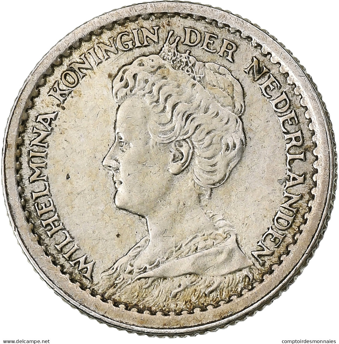Pays-Bas, Wilhelmina I, 10 Cents, 1917, Argent, TTB, KM:145 - 10 Cent