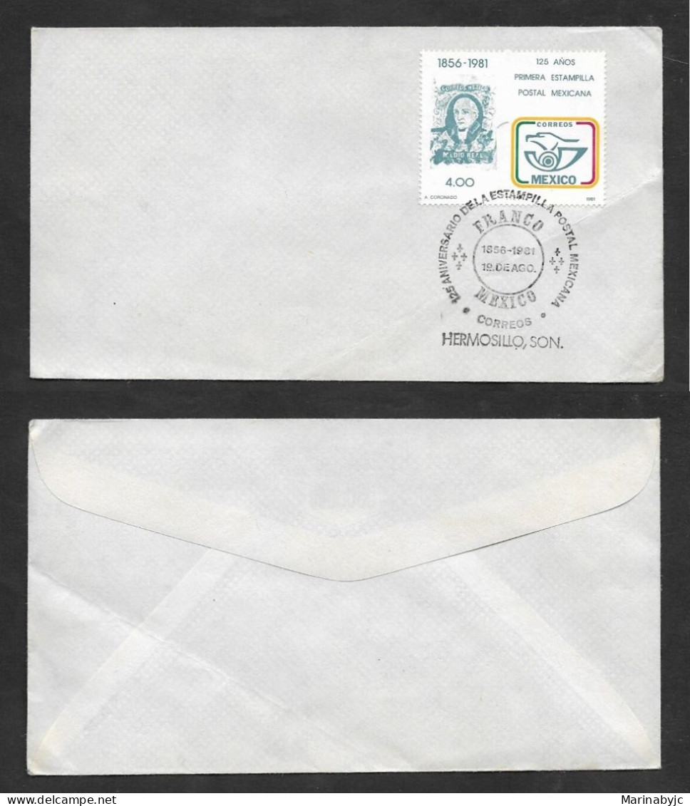 SD)1981 MEXICO  FIRST DAY COVER, 125TH ANNIVERSARY OF THE MEXICAN STAMP, 4P SCT 1242, XF - Mexico