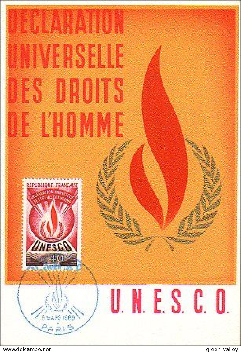 A40 424 Carte Maximum UNESCO Droits De L'homme 0.40 - UNESCO