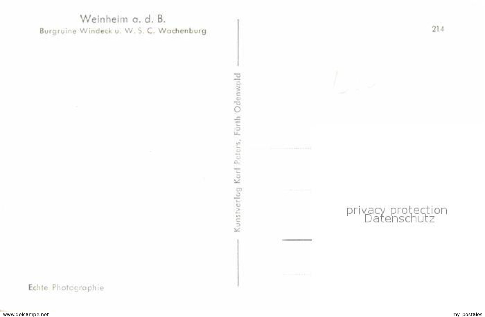 72812845 Weinheim Bergstrasse Burgruine Windeck Weinheim - Weinheim