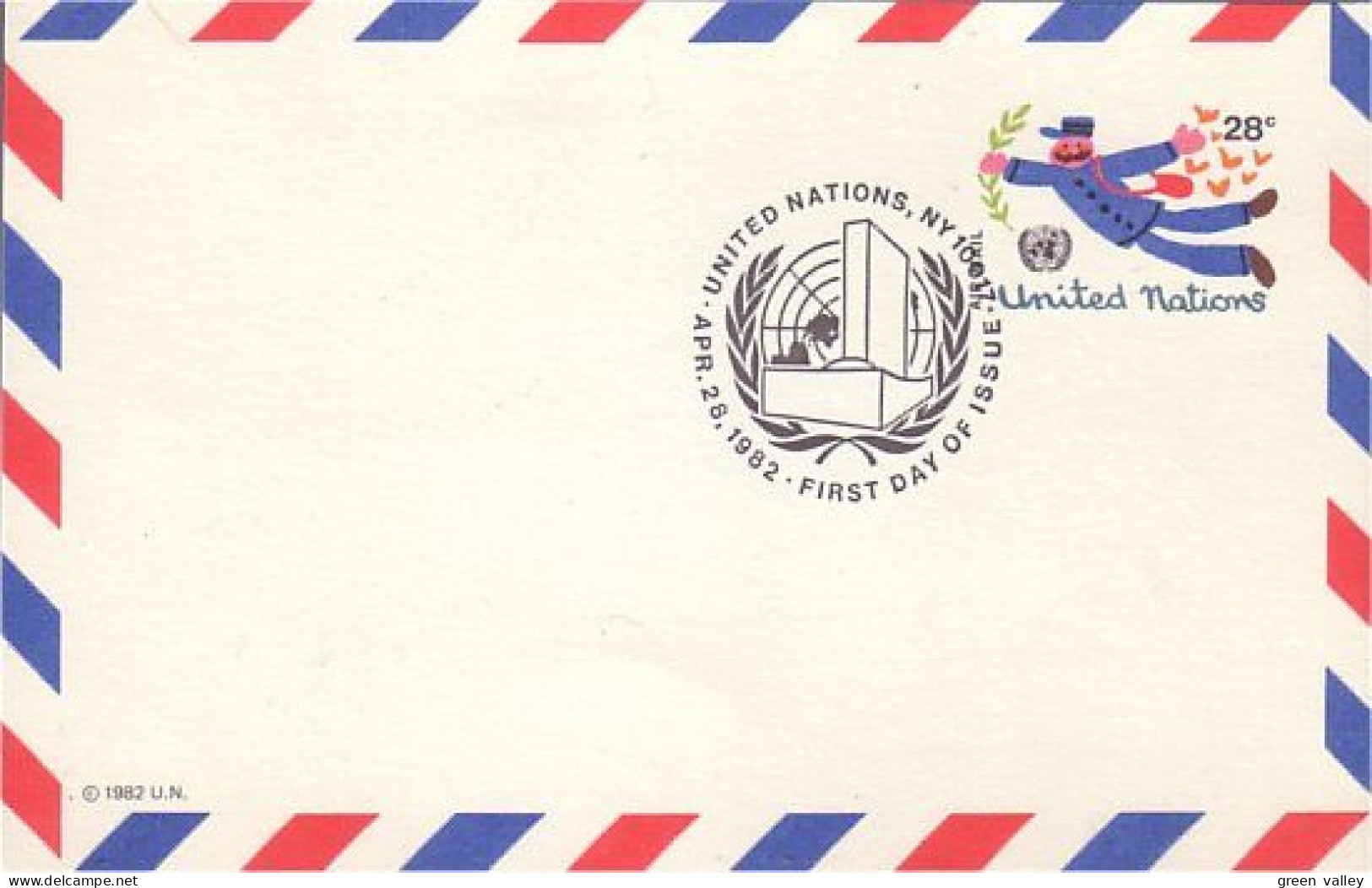 A42 143b US Postcard United Nations Postman Facteur - Post & Briefboten