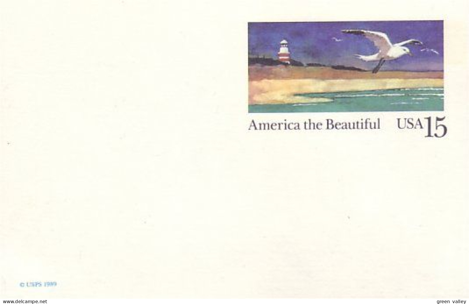 A42 112 US Postcard Seagull And Lighthouse Mouette Et Phare - Mouettes