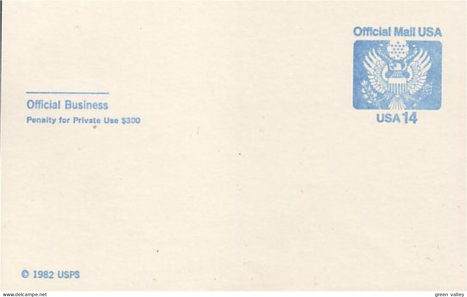 A42 73 US Postcard Eagle Official Mail - Briefe U. Dokumente