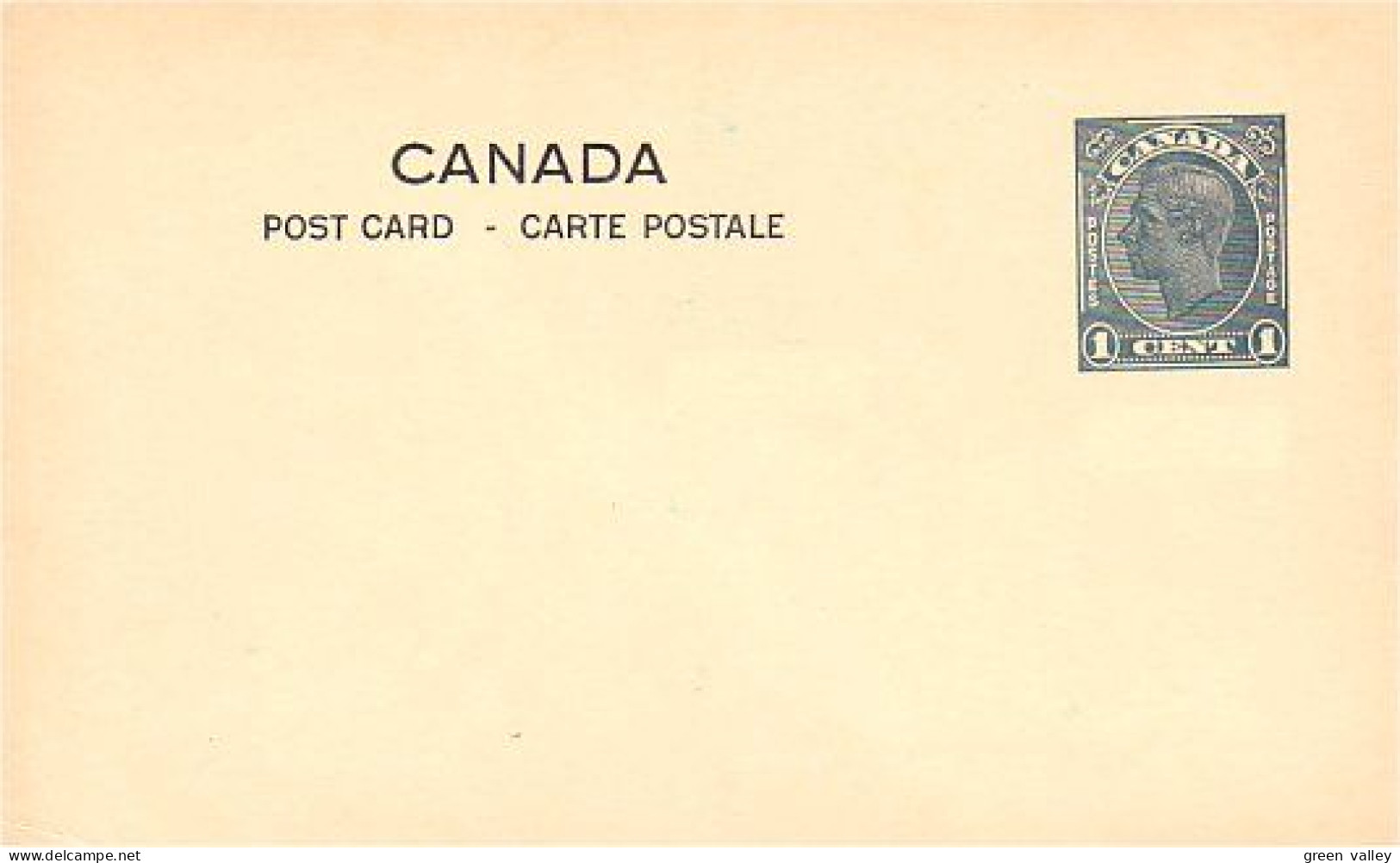 A42 4a Canada Carte Postale George VI 1c Vert - 1903-1954 Könige