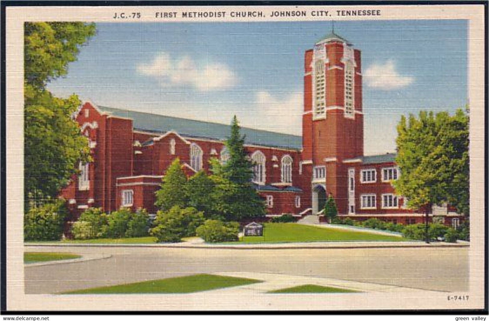 A45 536 PC First Methodist Church Johnson City Unused - Sonstige & Ohne Zuordnung
