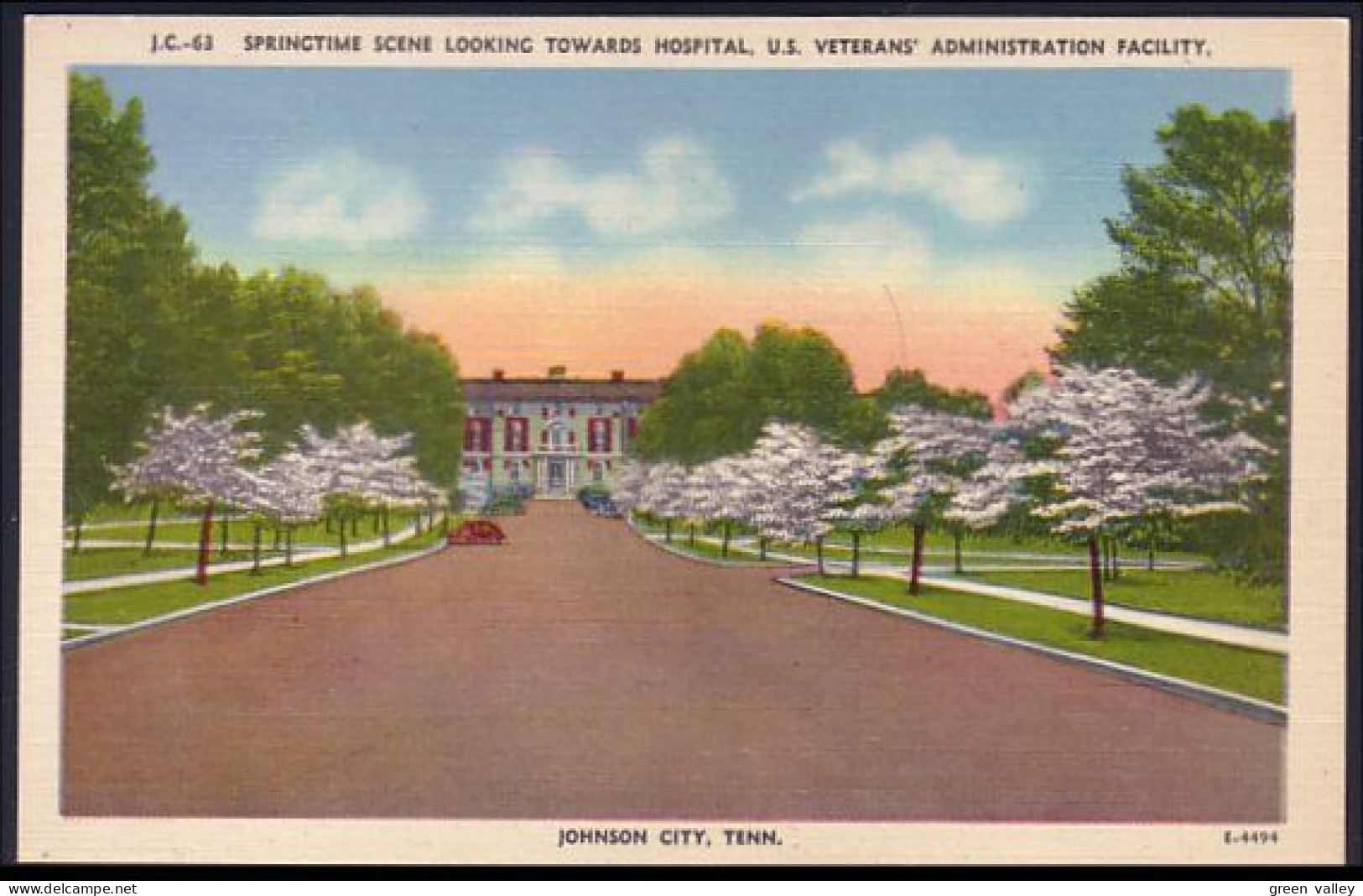 A45 483 PC U.S. Veteran's Hospital In Springtime Johnson City Hopital Unused - Andere & Zonder Classificatie