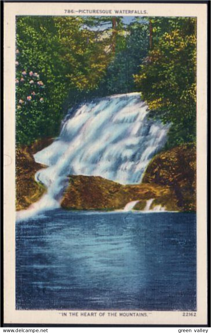 A45 306 PC Picturesqye Waterfalls In The Mountains Unused - Autres & Non Classés