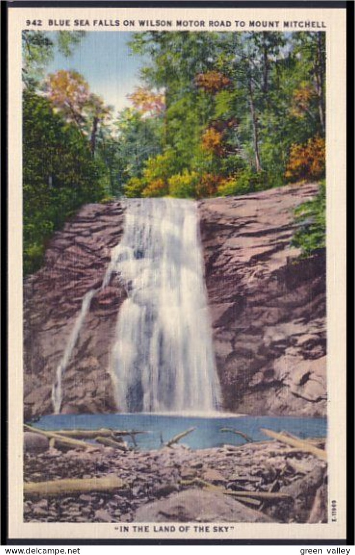 A45 304 PC Blue Sea Falls On The Mount Mitchell Unused - Sonstige & Ohne Zuordnung
