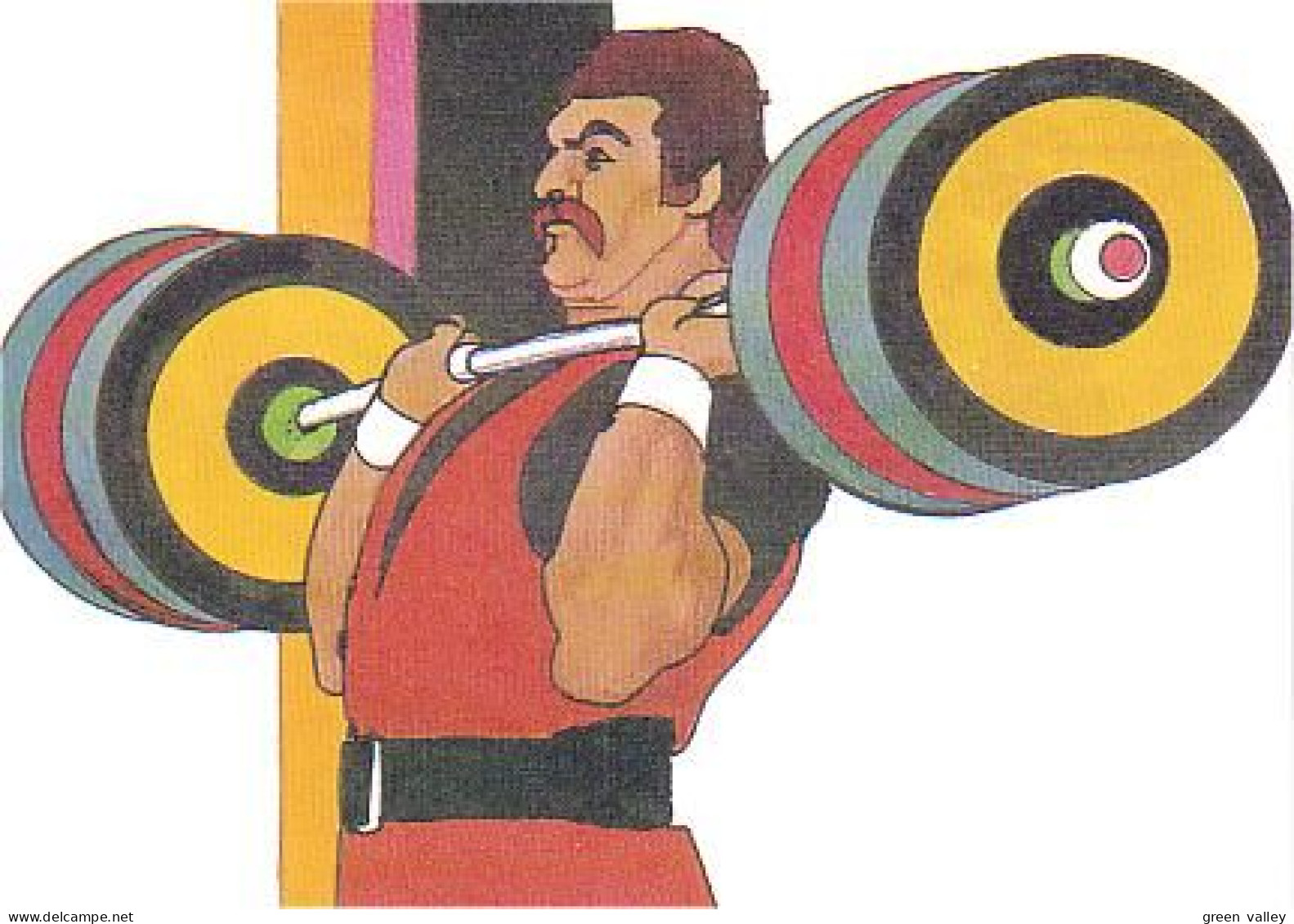 A45 41 CP US Halterophilie Weightlifting Official Postcard PPJ A L'endos FDC At The Back - Pesistica