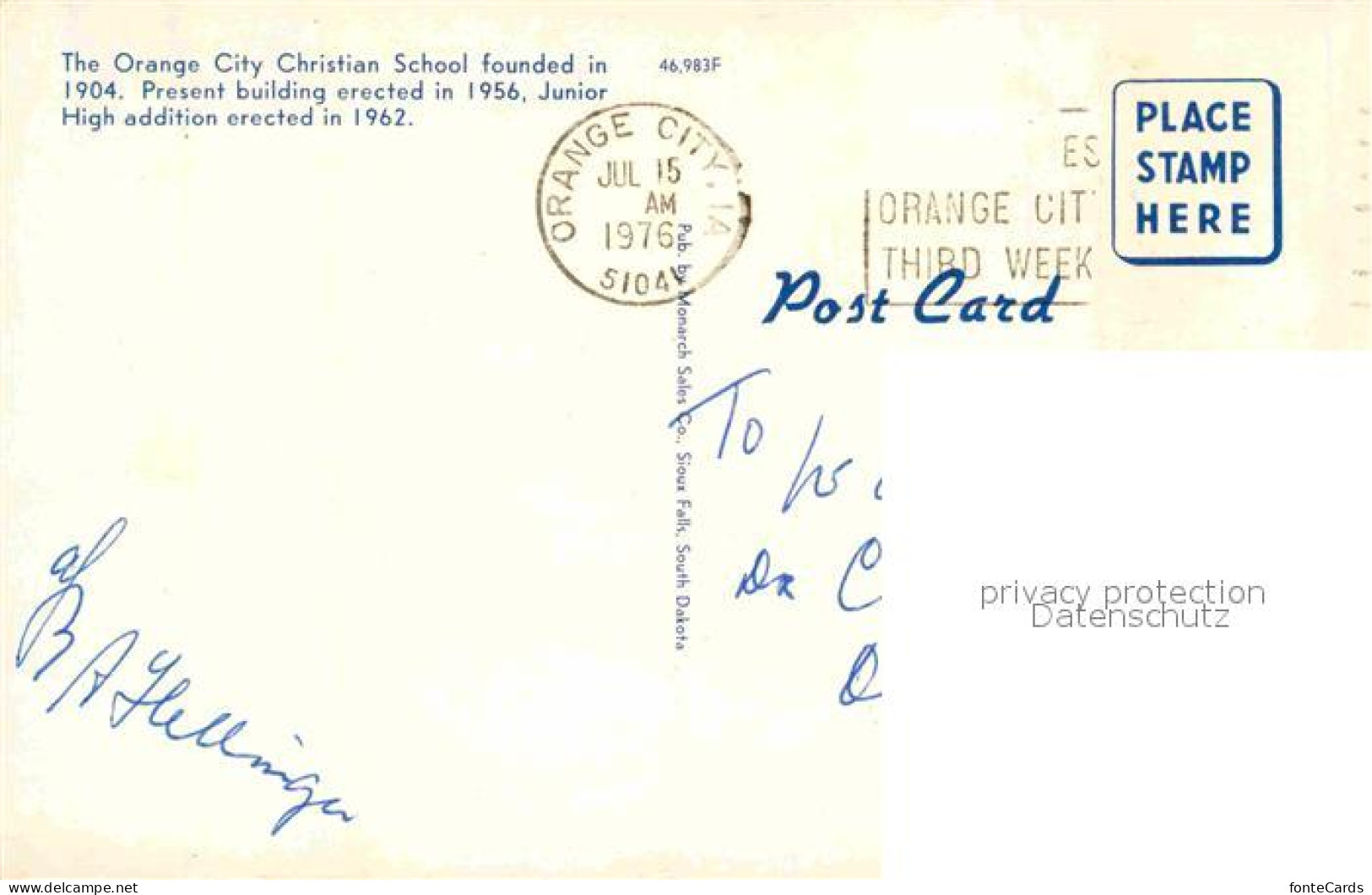 72789094 Orange_City_Iowa Christian School - Other & Unclassified