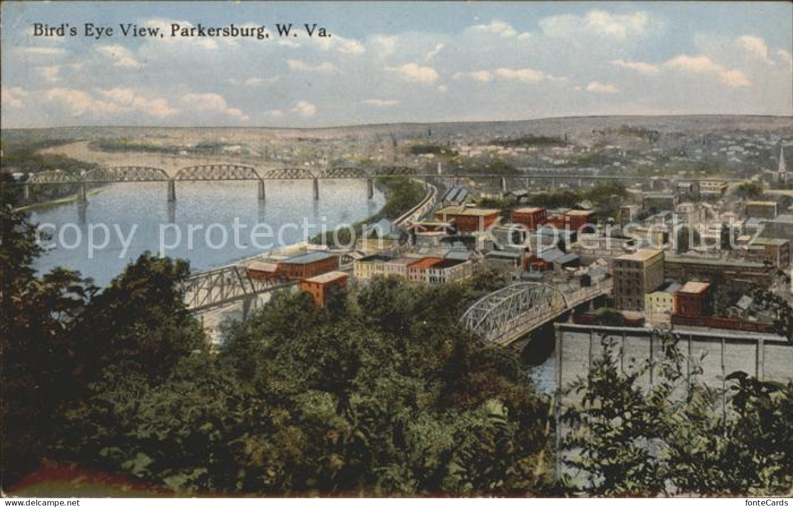 71678969 Parkersburg_West_Virginia Birds Eye View Bridge - Otros & Sin Clasificación