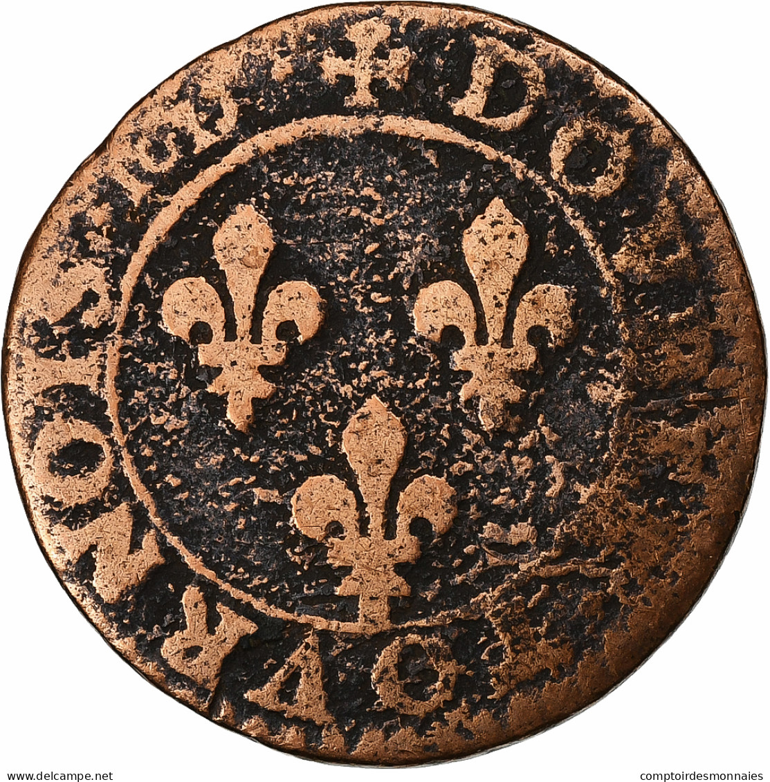 France, Louis XIII, Double Tournois, Buste Lauré Et Cuirassé, 1615, Amiens - 1610-1643 Louis XIII Le Juste