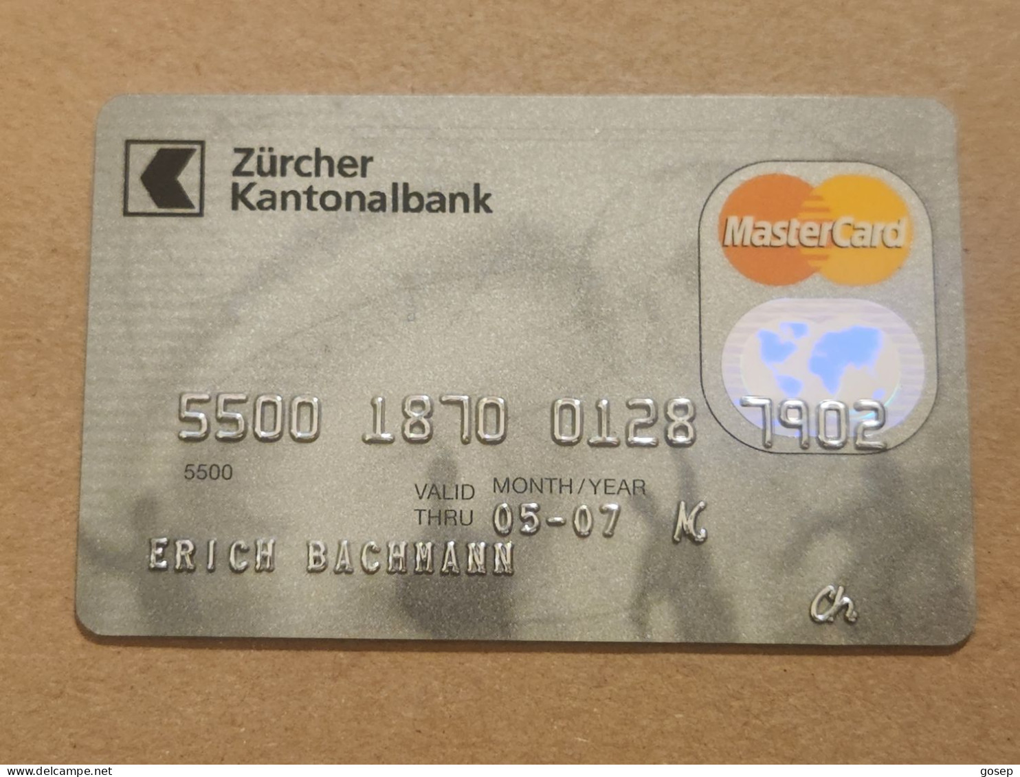 SWIZERLAND-CREDICT CARD- (ERICH BACHMANN)-(1234-6789)-(05/07)-(CREDICT MASTER CARD)-GOOD CARD - Cartes De Crédit (expiration Min. 10 Ans)