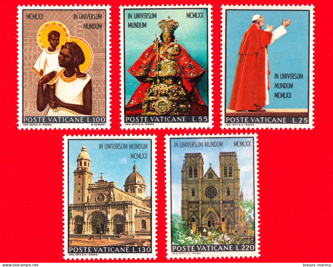 Nuovo - MNH - VATICANO - 1970 - Viaggio Di Paolo VI In Asia E Oceania - Serie Completa - Unused Stamps