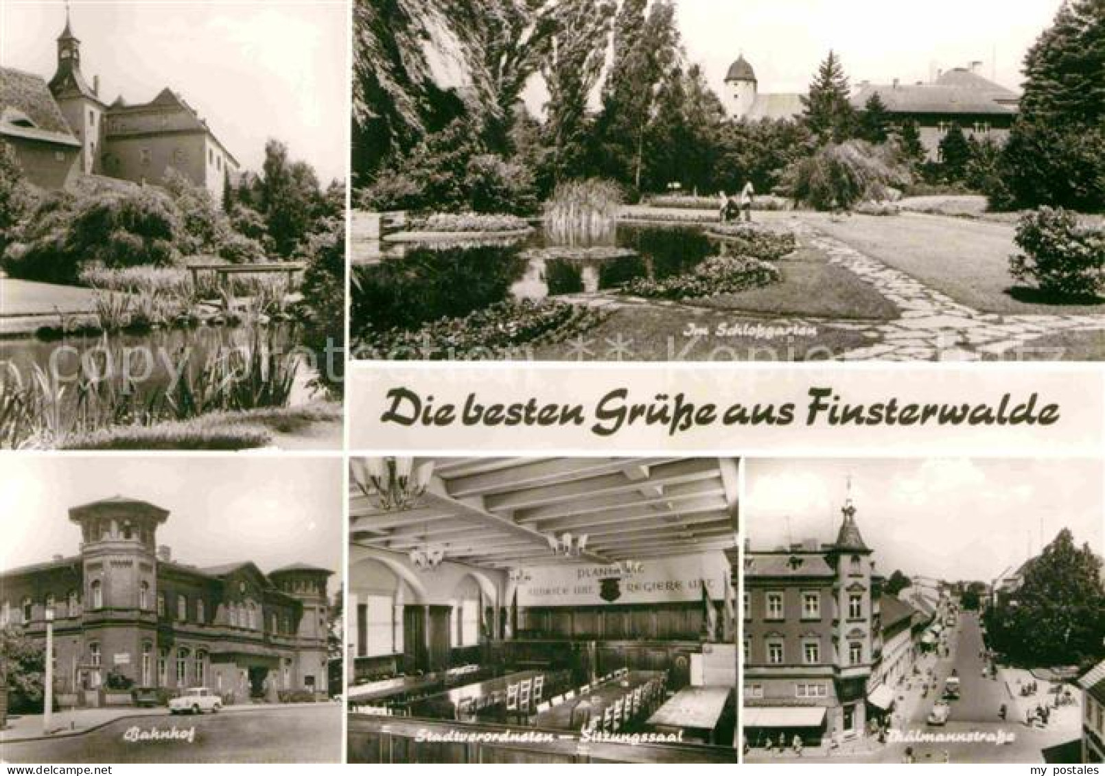 72807657 Finsterwalde Goldfischteich Schlossgarten Bahnhof Sitzungssaal Thaelman - Finsterwalde