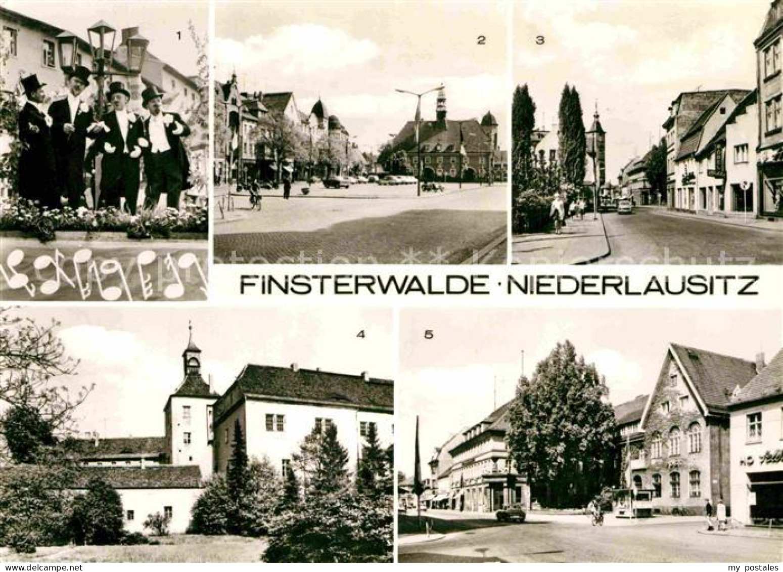 72807656 Finsterwalde Saenger Markt Thaelmannstrasse Schloss Postamt Finsterwald - Finsterwalde