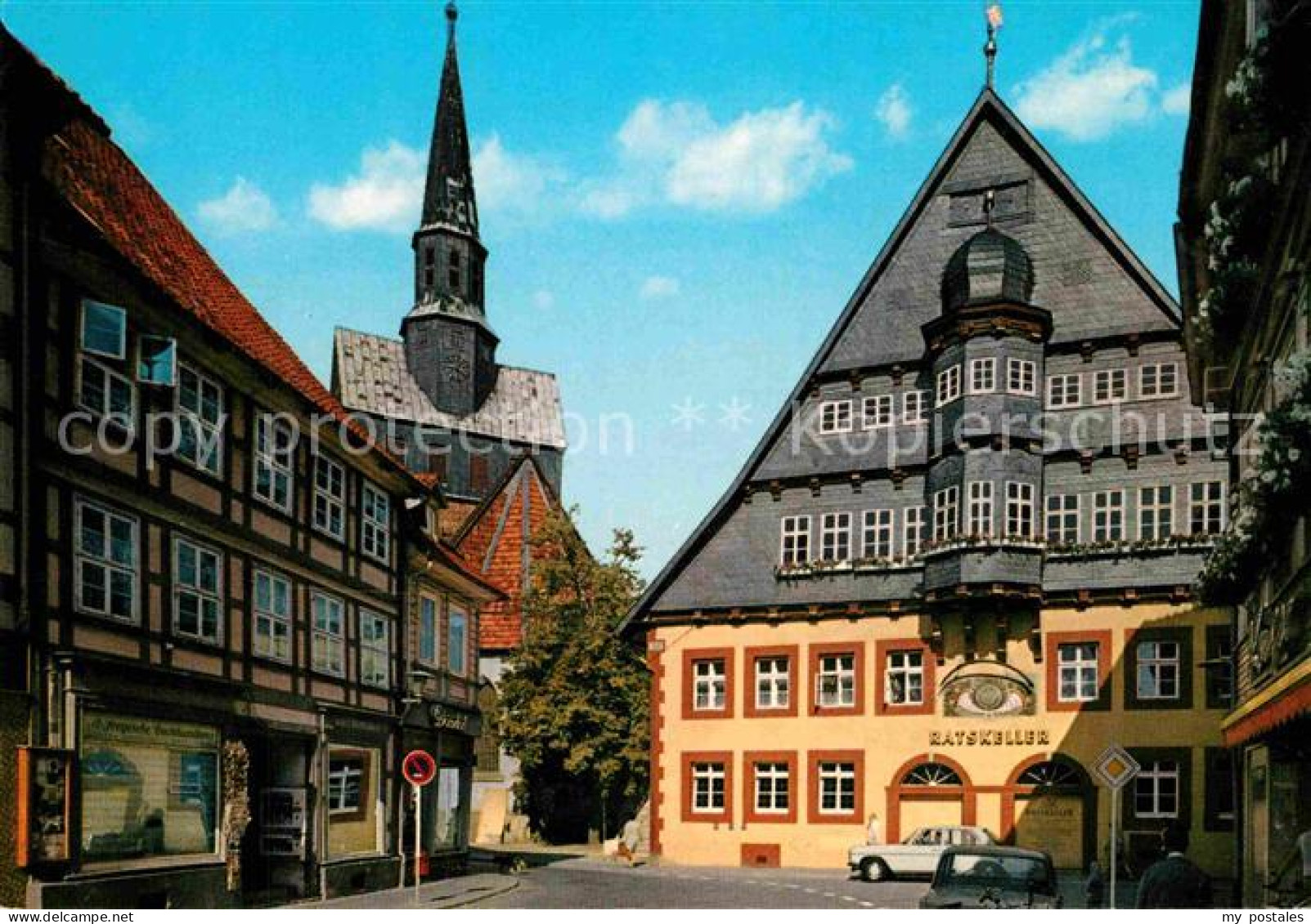 72803559 Osterode Harz Rathaus Und Marktkirche Fachwerkhaus Osterode Am Harz - Osterode